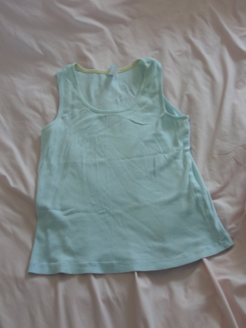 Jasmine Rose Blue Ribbed Knit Sleep Tank Top Size M